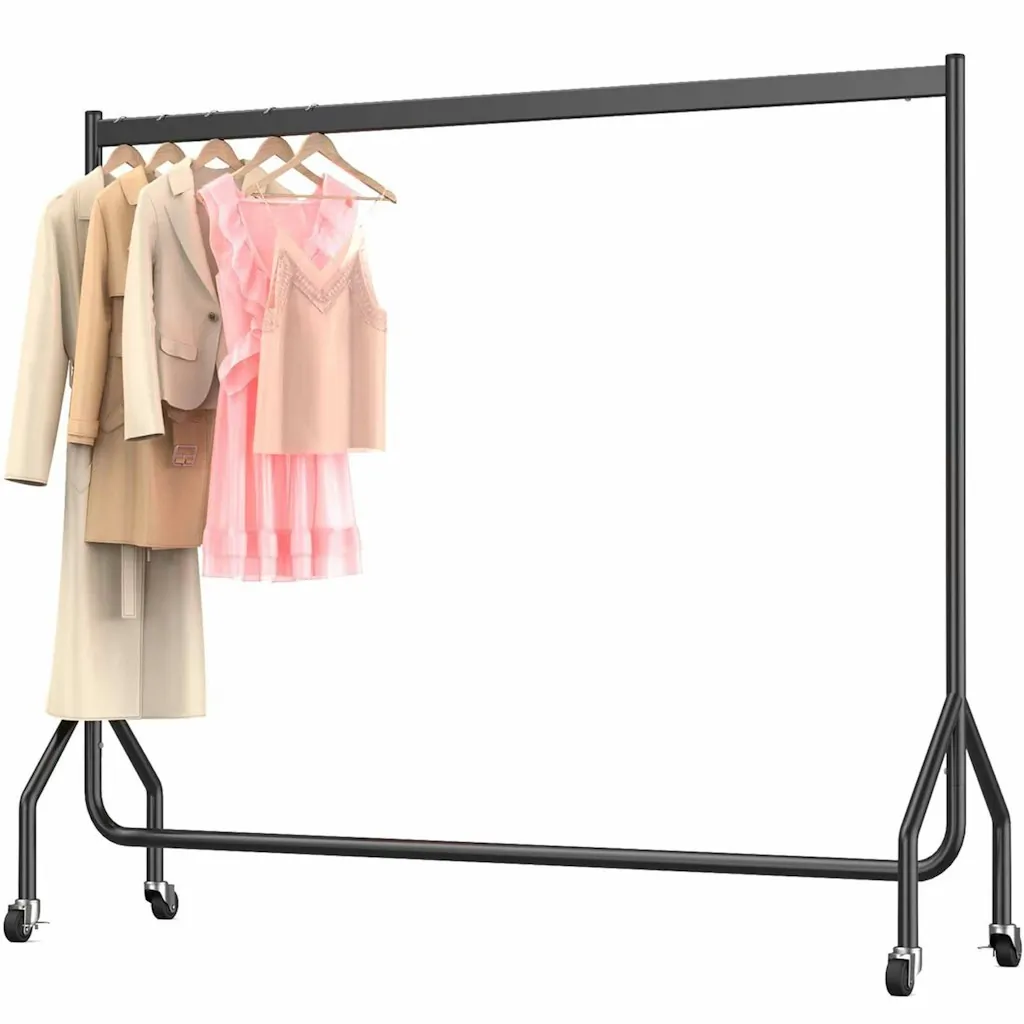 Nefoso 60" Heavy Duty Rolling Clothing Rack