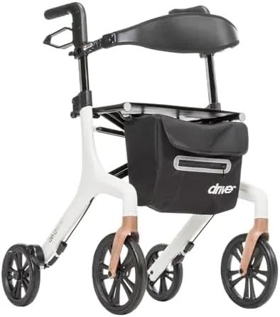 Drive Medical AeroWalk Ultra-Lite Rollator w/ 23" Seat Height (White)