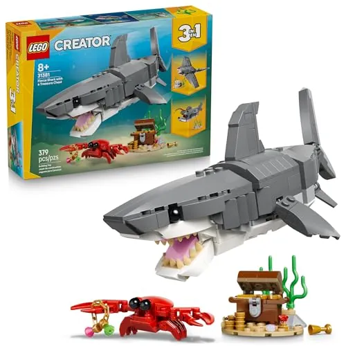 LEGO Creator 3-in-1 Fierce Shark with a Treasure Chest