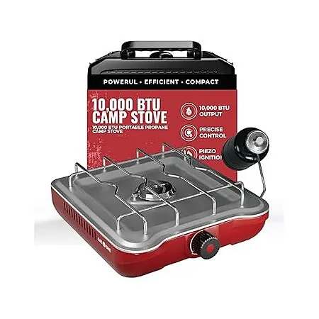 10,000BTU GasOne Single Propane Burner Camp Stove w/ Removable Cooking Grid