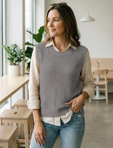 Totatuit Crochet Sweater Vest