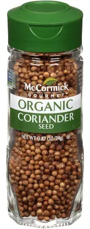 0.87oz McCormick Gourmet Organic Coriander Seed