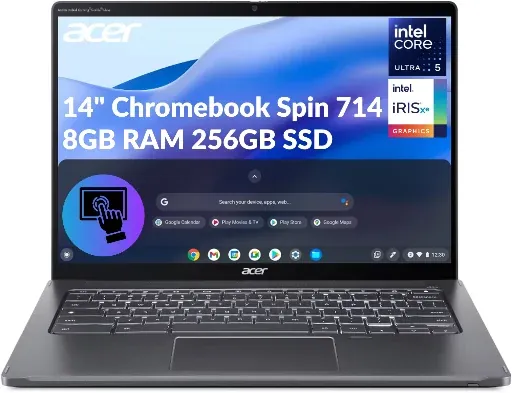 Acer Chromebook Spin 714 14" Touch Core Ultra 5 115U 1st Gen 8GB 256GB AI PC