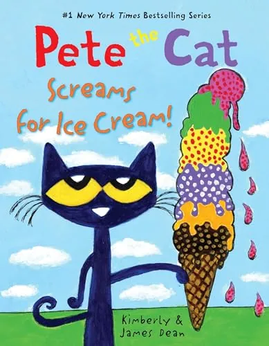 Pete The Cat Screams for Ice Cream Hardcover Book