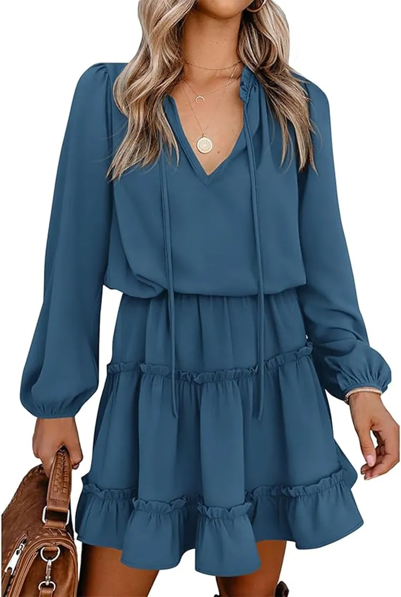 BTFBM Long Sleeve Tiered Dress