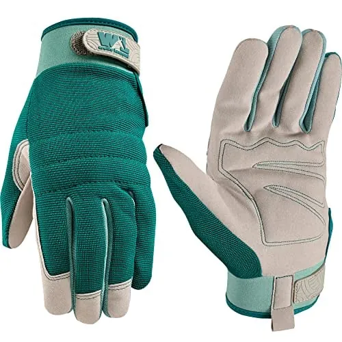 Wells Lamont Women's Synthetic Hybrid Work Gloves, Comfort Closure, Large
