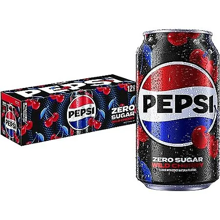 12-Pack 12-Oz Pepsi Zero Sugar Cola Soda (Wild Cherry)