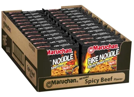 22-Pack 3oz Maruchan Ramen FIRE Spicy Beef Soup