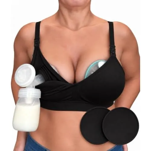 Simple Wishes Pumping Bra Hands Free, Nursing Bras for Breastfeeding