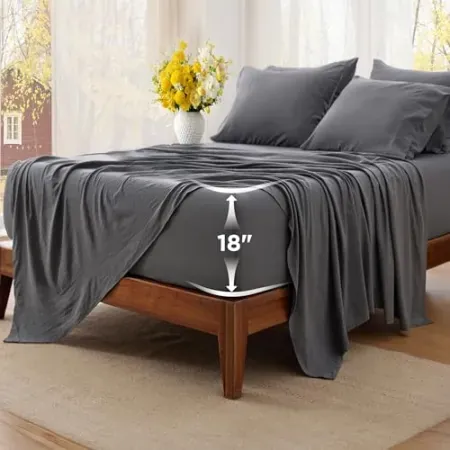 6-Piece Bedsure Sheet Set w/ 18" Deep Pockets