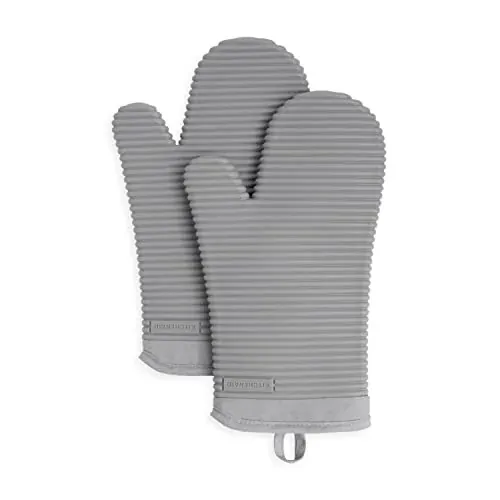 KITCHENAID Ribbed Soft Silicone Oven Mitt 2-Pack