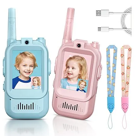2-pk Yussbcu Kids Long Range Video Toy Walkie Talkies