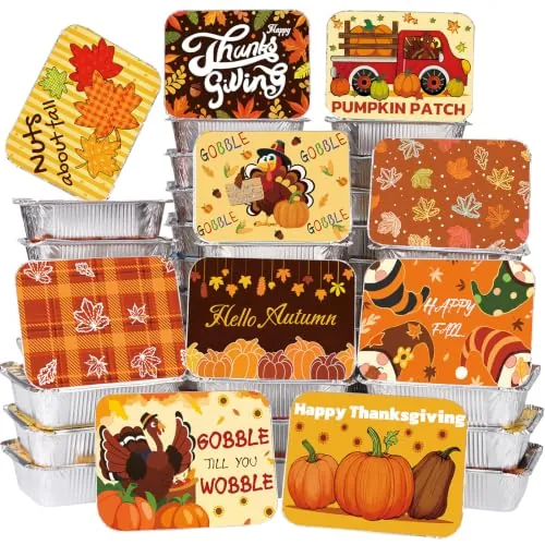 Thanksgiving Leftover & To-Go Containers with Lids 40-Pack