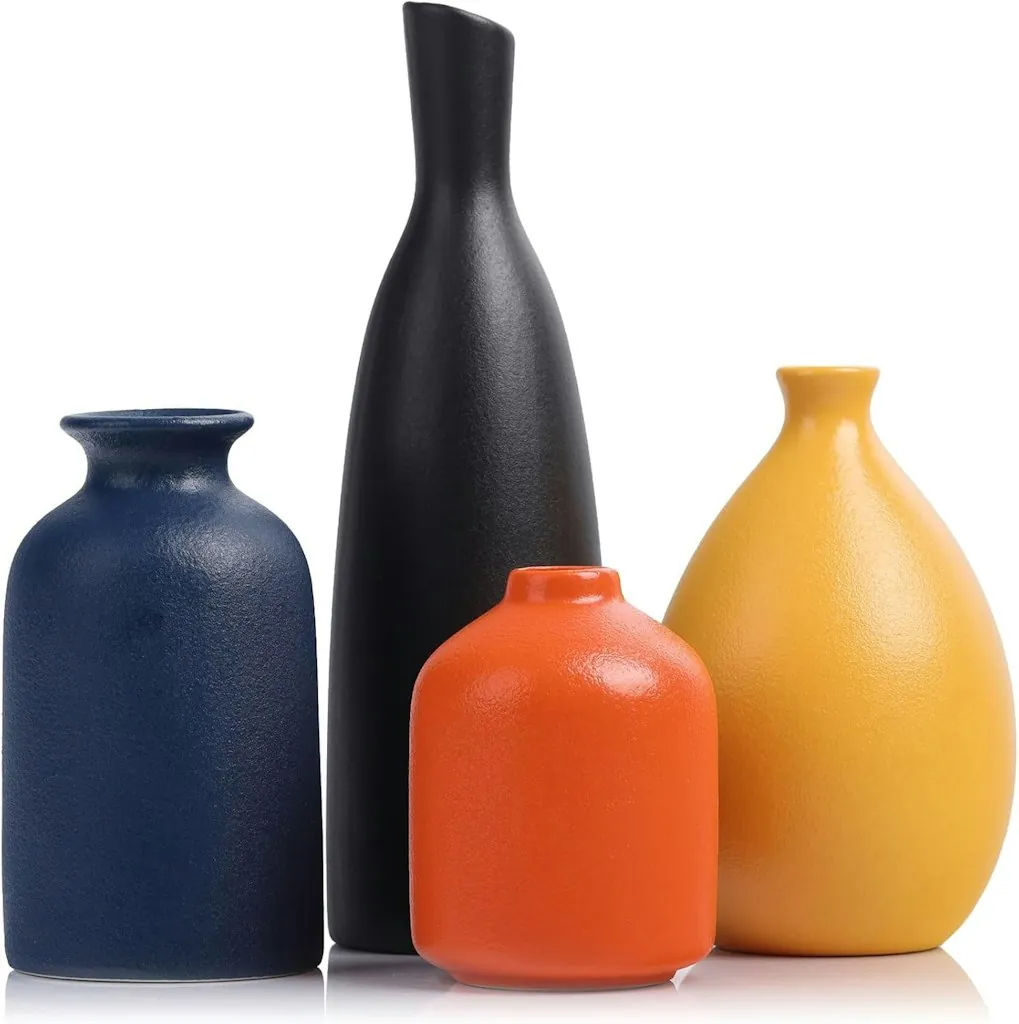 Ceramic Vases 4-Piece Set