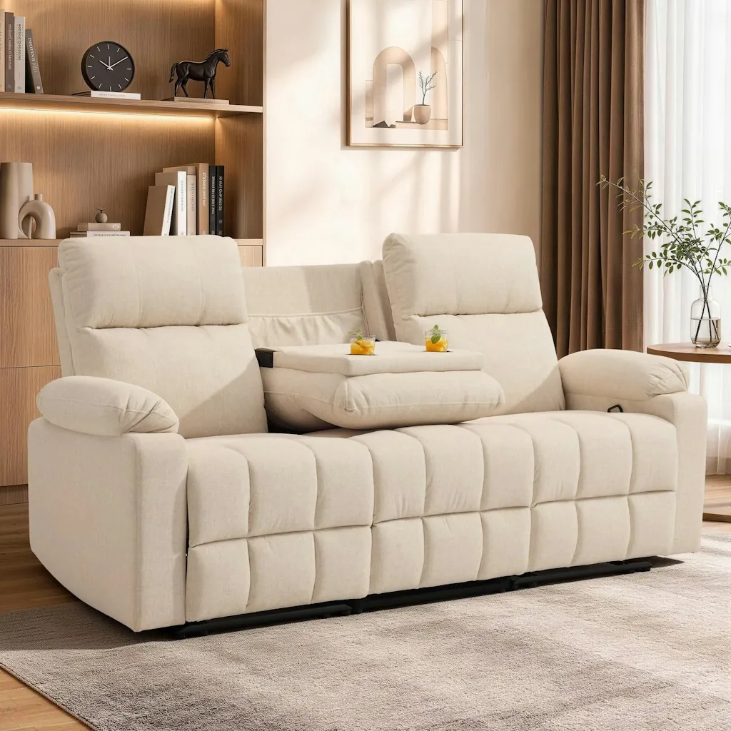 Korser 3-Seater Manual Recliner Sofa