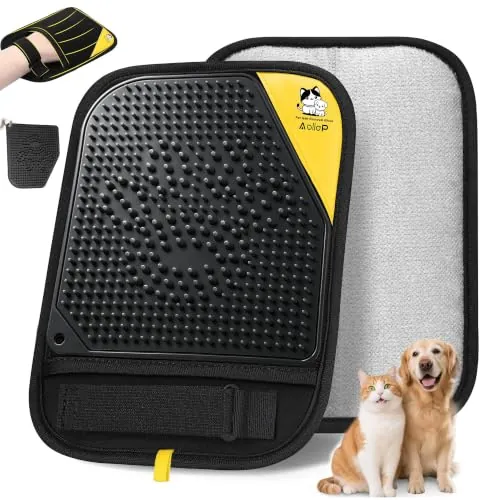 Aollop 2-in-1 Pet Hair Removal Glove with 5-Finger Design for Cats and Dogs