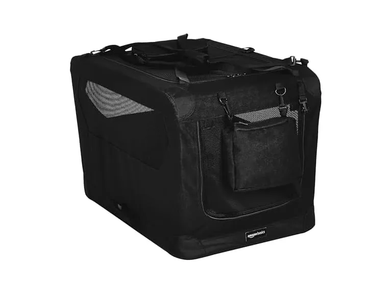 Amazon Basics Foldable Soft-Sided Pet Carrier Crate 30"