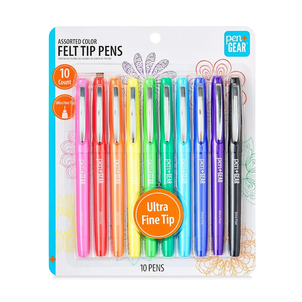 Pen+Gear Felt Tip Pens 10-Pack