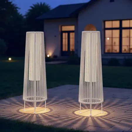 2-Pack Grand Patio Outdoor Floor Solar Lights