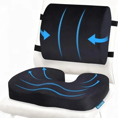 Memory Foam Seat Cushion and Lumbar Support