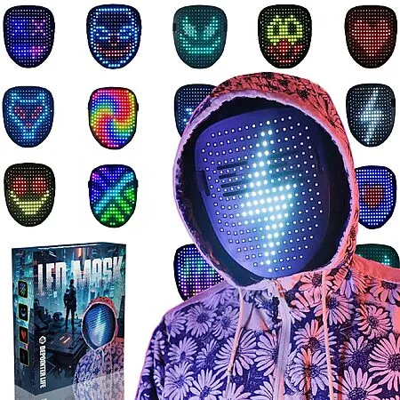 Depointer Life LED Face-Transforming Gesture Sensing Light-up Mask