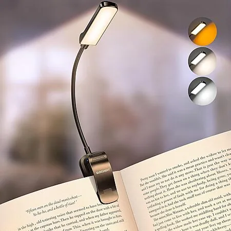 Glocusent 13-LED Rechargeable Book Light w/ 3 Colors & 5 Brightness Levels