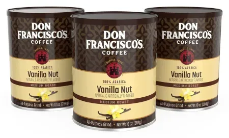 3-Pack 10oz Don Francisco's Premium Vanilla Nut Ground Flavored Coffee