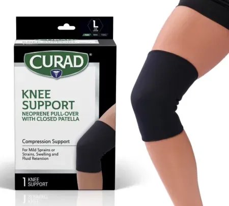 CURAD Neoprene Pull-Over Knee Support with Closed Patella