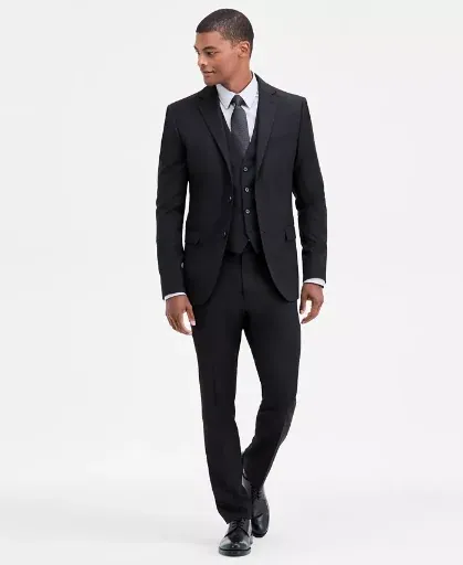 DKNY Men's Modern-Fit Vested Nested Suit