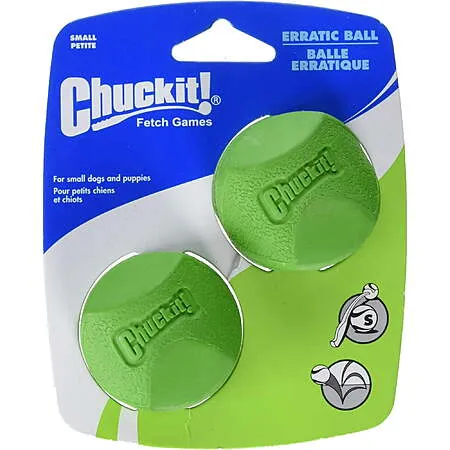 Dog Fetch Balls, Toys, & More Clearance: 2-Pk 2" Chuckit! Erratic Ball Fetch Toy