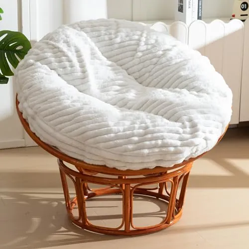 HIGOGOGO Papasan Chair Cushion 48" w/ Thick Corduroy Cover