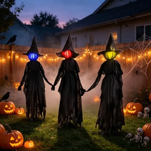 winemana Halloween Witches Decor 3 Pack 6FT