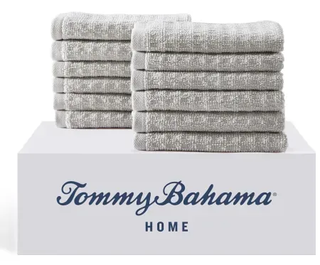 Tommy Bahama 12-Piece 13"L x 13"W 100% Cotton Washcloths