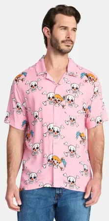One Piece Men's Graphic Button-Up Shirt