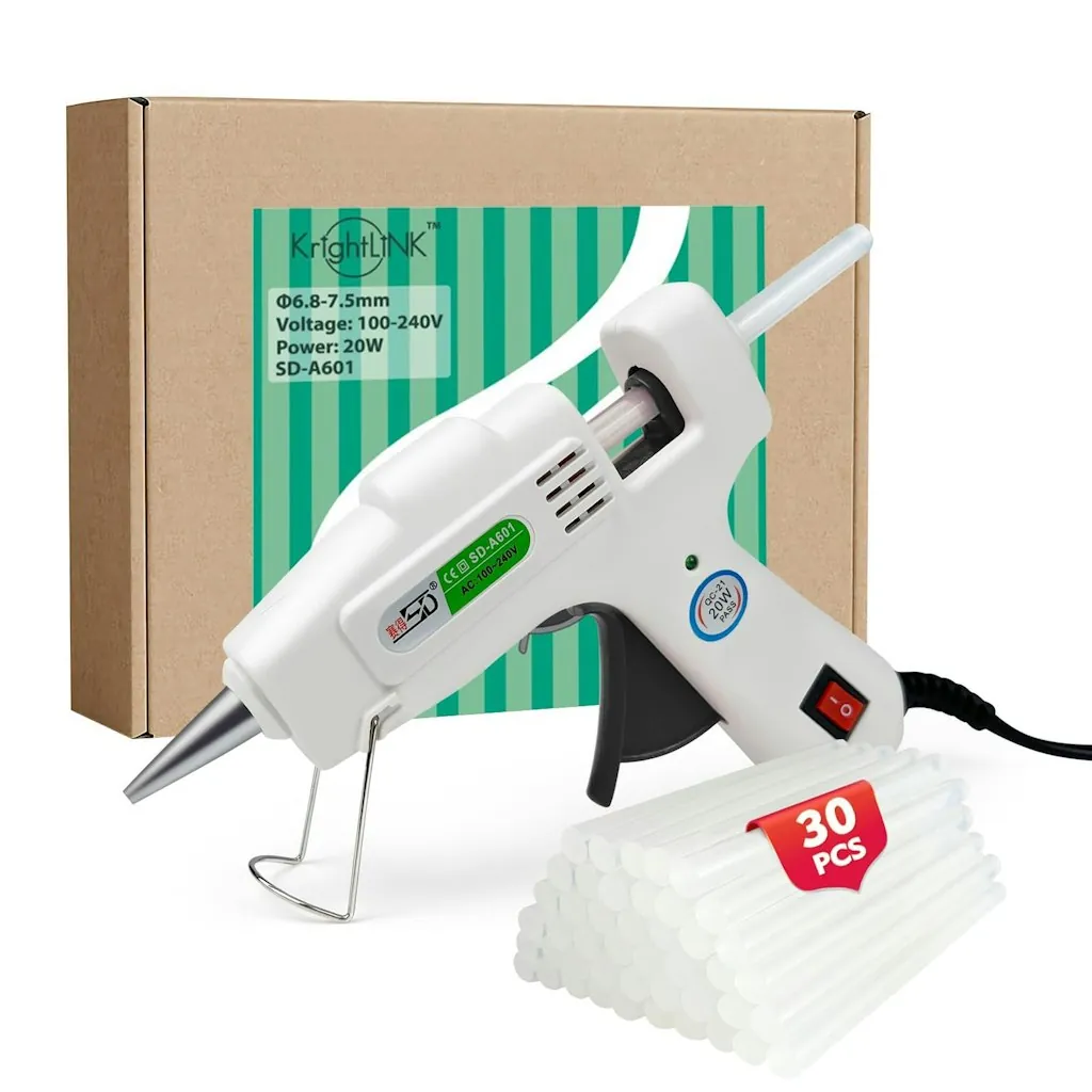 Krightlink Mini Hot Glue Gun Kit w/ 30 Glue Sticks