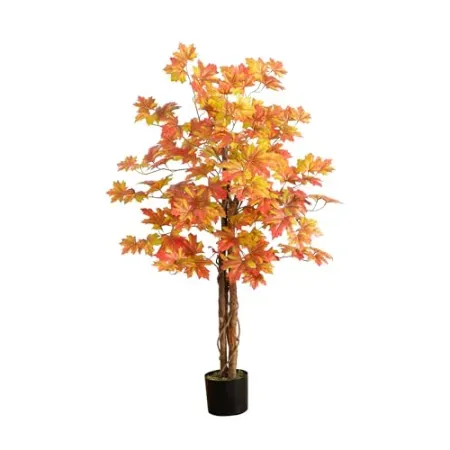 Nearly Natural 4-Foot Deluxe Autumn Artificial Maple Tree