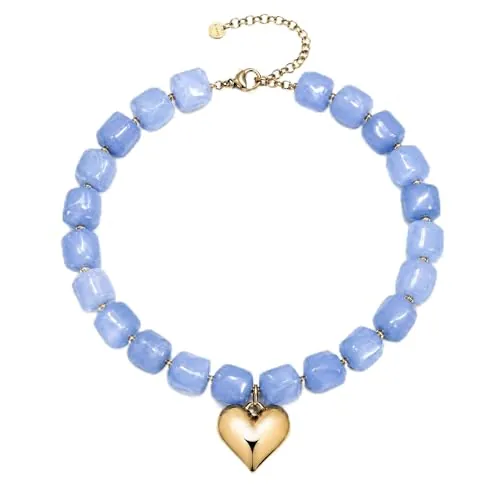 Chunky Colorful Beaded Necklaces for Women Trendy Big Large Bead Necklace