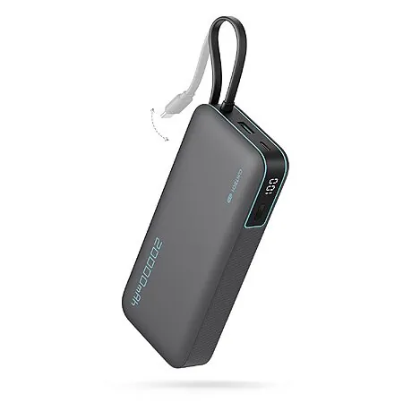 20000mAh CUKTECH up to 45W Power Bank w/ Built-in USB-C Cable