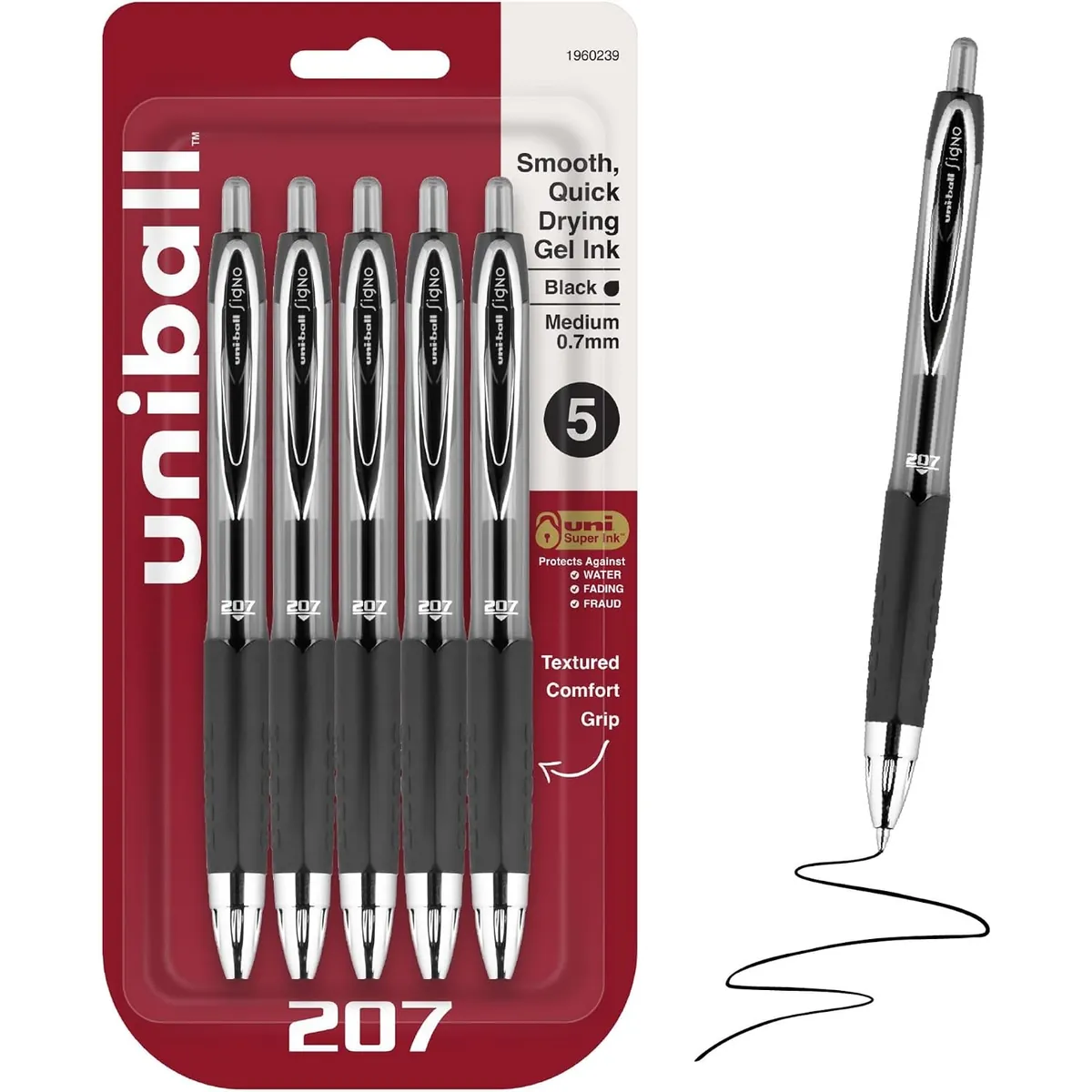 uniball 207 Black Gel Pens