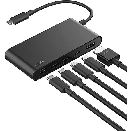Prime Members: Belkin 5-Port Up to 100W PD USB-C Hub w/ 4K HDMI