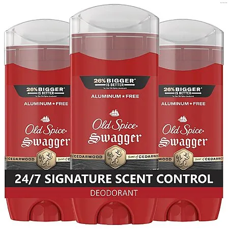 3-Pack 3.8-Oz Old Spice Swagger Aluminum Free Deodorant