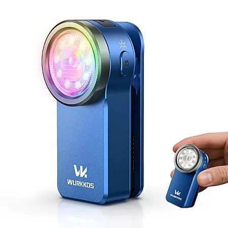 Wurkkos HD03 680 Lumen Rechargeable 95 CRI LED Clip Flashlight (Blue)