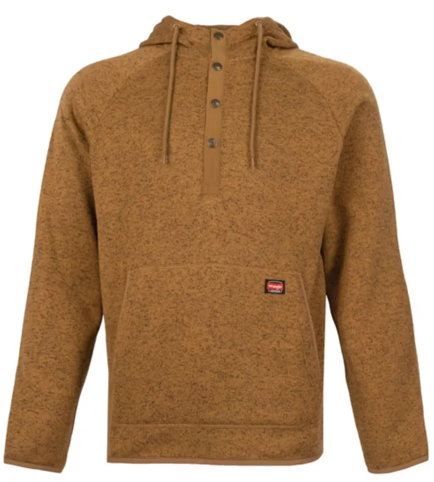 Wrangler Workwear Men's Fleece Mock Neck Hoodie