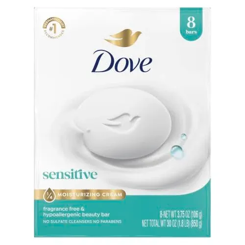 Dove Beauty Bar Soap Sensitive 8-Pack 3.75-Oz