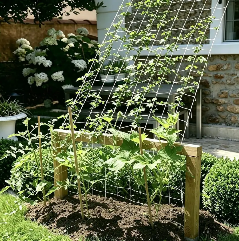 15x5-Foot Trellis Netting for Climbing Plants