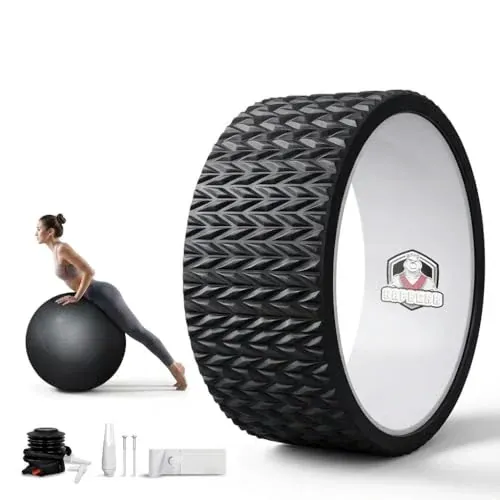 HAPBEAR Yoga Wheel Set with Exercise Ball
