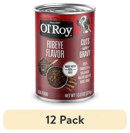 12-Pack Ol' Roy Ribeye Flavor Cuts in Gravy Dog Wet Dog Food (13.2oz Can)