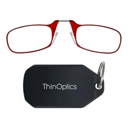ThinOptics Rectangular Reading Glasses w/ Keychain Case
