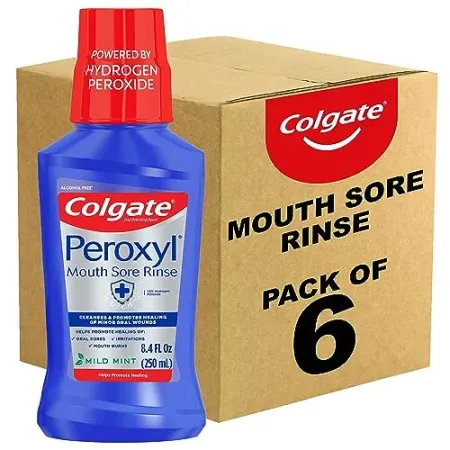 6-Pack Colgate Peroxyl Antiseptic Mouth Sore Rinse (8.45oz Bottles)