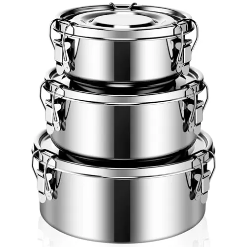 3-Pack Stainless Steel Bento Box Set (13-Oz, 22-Oz & 36-Oz)